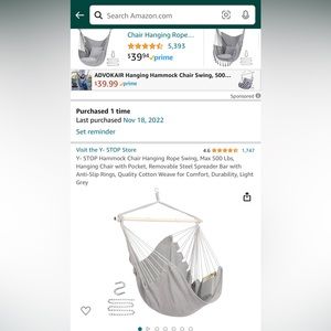 Hanging Hammock Chair